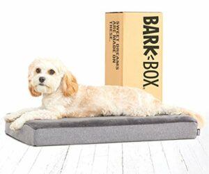 Barkbox Memory Foam Platform Dog Bed | Plush Mattress for Orthopedic Joint Relief | Machine Washable Cuddler with Removable Cover and Water-Resistant Lining | Includes Squeaker Toy