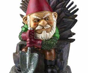 Big Mouth Inc. Game of Gnomes Garden Gnome – Comical Garden Gnome, Hand-Painted Weatherproof Ceramic Lawn Gnome, Makes a Great Gift, 9.5” Tall