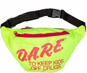 Neon Retro DARE Fanny Pack Waist Bags with Adjustable Waist Straps (Neon Green)