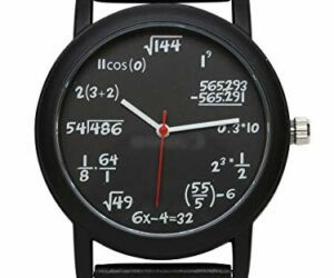 Equation Unisex Quartz Water Resistant Analog Black Strap Watch