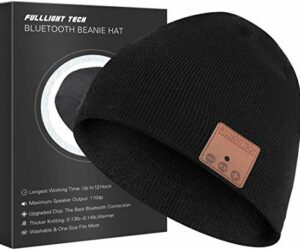 Upgraded Bluetooth Beanie Hat Wireless Headphones Headset Music Hat Winter Knit Cap with Stereo Speakers & Microphone Unique Christmas Tech Gifts for Women Mom Her Men Teen Boys Girls