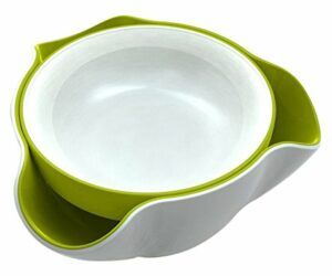 Joseph Joseph DDWG010GB Double Dish Pistachio Bowl and Snack Serving Bowl, Green/White