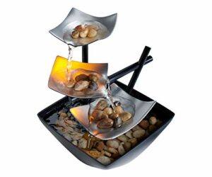 HoMedics Silver Springs Indoor Relaxation Fountain, Illuminated Waterfall, Automatic Pump