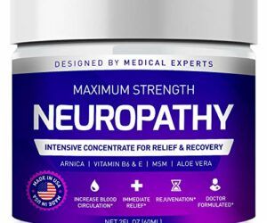 Neuropathy Nerve Pain Relief Cream – Maximum Strength Relief Cream for Foot, Hands, Legs, Toes Includes Arnica, Vitamin B6, Aloe Vera, MSM – Scientifically Developed for Effective Relief 2oz