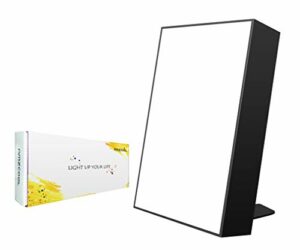 10,000 Lux Happy Energy Light Therapy Simulated Natural Sunlight Full Spectrum LED Lamp Light Box Portable Thin Border Design Aluminum Alloy Material