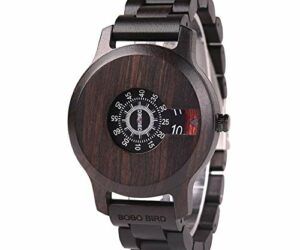 BOBO BIRD Mens Unique Fashion Classic Casual Retro Wooden Wood Watches Luxury Brand Quartz Wristwatches