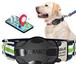 Airtag Dog Collar Holder for Apple AirTags Dog Collar Case Holder Waterproof,Pet Collar Case Anti-Lost Air Tag Case Holder with Cat Dog Collars Loop Backpack Accessories