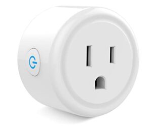 Mini Smart Plug, WISEBOT Wi-Fi Socket Works with Alexa and Google Home, Surge Protector Plug-in Outlet Remote Control and Timer Function, ETL FCC Listed,2.4G Wi-Fi Only,10A 1200W,1-Pack, White