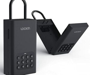 Lockin Lock Box L1, Wireless Smart Lockbox for House Key Outdoor Wall Mounted Door Hanging, App Control Digital Bluetooth Key Safe Remote Access Pin Code for Outside, Airbnb Hosts, Realtor, Car key