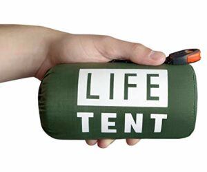 Go Time Gear Life Tent Emergency Survival Shelter – 2 Person Emergency Tent – Use As Survival Tent, Emergency Shelter, Tube Tent, Survival Tarp – Includes Survival Whistle & Paracord