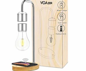VGAzer Magnetic Levitating Floating Wireless LED Light Bulb with Wireless Charger for Desk Lamp,Room or Office Decor,Unique Gifts