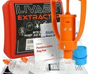 LIVABIT Snake Bite Kit, Bee Sting Kit, Emergency First Aid Venom Extractor Suction Pump for Camping, Hiking and Backpacking